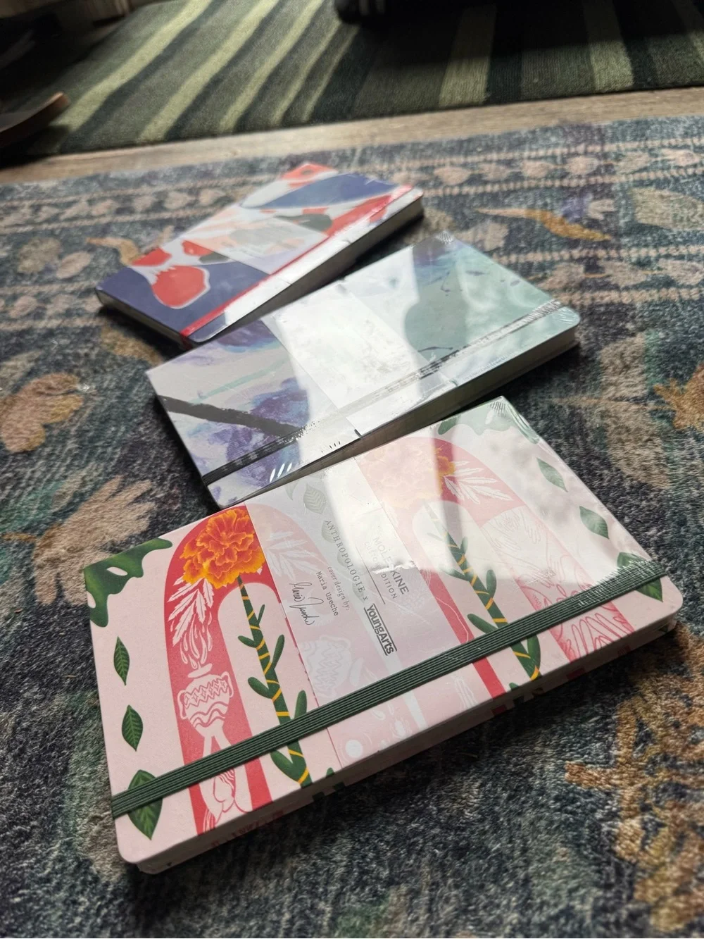 Moleskine x Anthropologie Set of 3 Patterned Special Edition Hardcover Notebooks